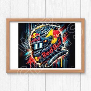 F1 Racing Red Bull Helmet 20x16 Poster